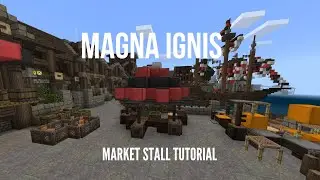 Magna Ignis : How to Build Medieval Market Stall - Tutorial (Minecraft)