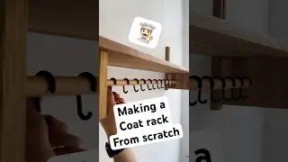 Making an entry way coat rack #diy #woodworking #maker