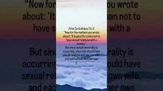 1st Corinthians 7:1-2 #bibleverse #corinthians #immorality #shorts