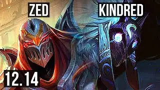 ZED vs KINDRED (JNG) | 19/1/8, Legendary, 1700+ games, 900K mastery | KR Grandmaster | 12.14