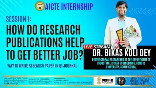 Session 1: How do research publications help to get better job | Real Talk | #internship #reserach
