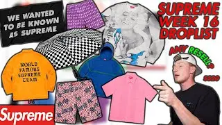Supreme Week 16 Droplist (SS20)