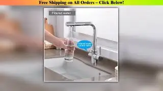 2025 New Chrome Kitchen Faucet Double Swivel Spout Drinking Water Purifier Filter Brass Sink Mixer