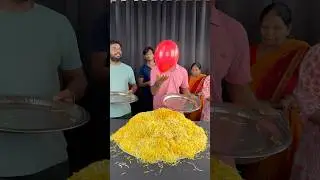 Bounce Balloon Collect Chowmein challenge #shorts