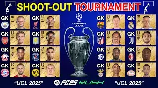 Лига чемпионов только по буллитам! Известные игроки становятся вратарями! 【FC25 RUSH】