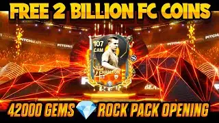 FREE 2 BILLIONS FC COINS || 42,000 GEMS 🤑💎 PITCH BEATS ROCK PACK OPENING || FREE 2,000,000,000 COINS