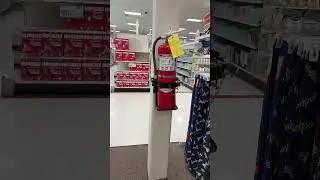Fire extinguishers at a Target