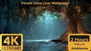Forest glow | ambient rain in a magical forest aesthetic live wallpaper