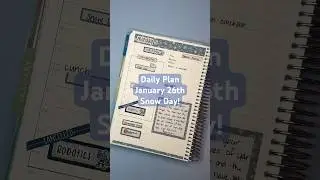 Daily Plan | January 26th | Plans are changing for a snow day! ❄️☃️