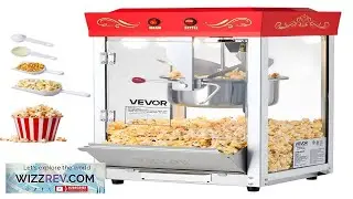 VEVOR Popcorn Machine 8oz Stainless Steel Kettle 800W Commercial Countertop Popcorn Maker