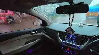 Verna POV l car drive POV l Rain Drive l Heavy Rain