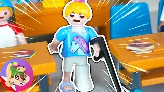 ZŁAMANY PALEC U NOGI w szkole🏫🤕🩼 Hannah jest zirytowana! Rodzina Vogel | Film Playmobil