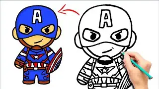 how to draw captain america? | drawing captain america for kids