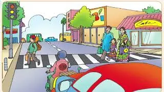 కధ: రోడ్డు దాటుతున్న రమ్య| Ramya crossing the road | Road Safety | Rhymes & Story Book-activity 1.7