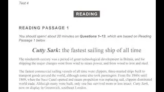 Cutty Sark: The fastest sailing ship of all time | IELTS 13 Reading Answers with Explanation
