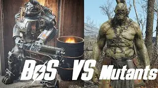 Trinity Tower Mutants VS Vertibirds and BOS | Fallout 4 NPC Battles