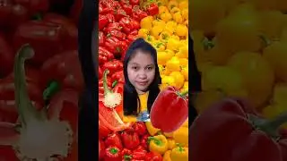 Bell pepper Lady surprise inside a bell pepper #shorts #bellpepper #trending #viral #trendingshorts