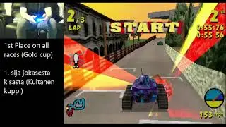 TankRacer(PS1) Gold Cup only 1st places, no savestates pt.1 #tankracer #ps1 #psx #playstation #retro