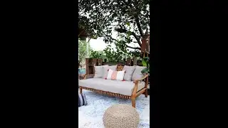 Mosko Teak Wood Outdoor Daybed bring new refreshment to your patio #outdoorfurniture #shorts #patio
