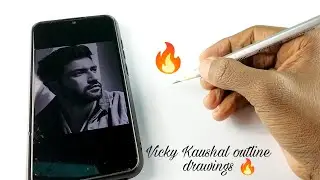 Vicky Kaushal outline drawing 🔥😍 | @Vkartbox competitions | Step by step | Part 1