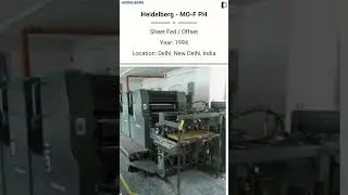 Used Sheet Fed / Offset Machines | Heidelberg - MO-F PH for SALE @Machinedalal
