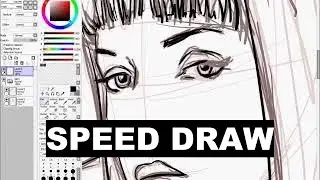 SPEED DRAW | PULP FICTION, Uma Thurman quick drawing
