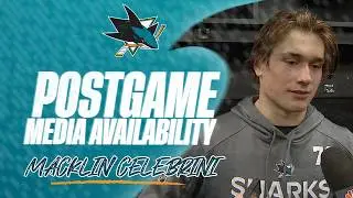 Postgame at VAN (12/27): Celebrini