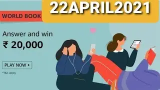 Amazon World Book Day Quiz Answers today | #22APRIL2021 #WorldBookDayQuiz .