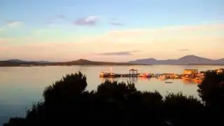 Sunset view of Franklin Sound from Lady Barron