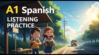 🚌 A1 Spanish Listening Practice &ndash; Esperando el autob&uacute;s | Easy Spanish Conversation for Beginners