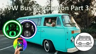 LED headlights with RGB accent ring. 1973 VW Bus Restoration Part 3.