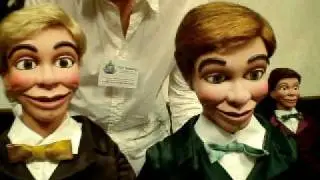 Dirk Golden with Figure Maker Tim Selberg at the 2011 Vent Haven Convention.