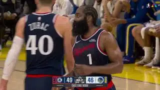 James Harden CATCHES FIRE 🔥 Deep 3 & 20 First-Half Points! Clippers Lead on Peacock #nba #basketball