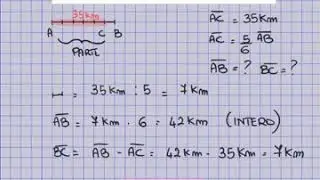 CALCOLO DEL VALORE DELL’INTERO CONOSCENDO LA PARTE DI UNA FRAZIONE