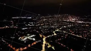 Aerial Cityscape at Night A Captivating, Illuminated Urban Landscape Amid Dazzling Lights