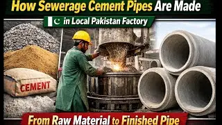 How Sewerage Cement Pipes Are Made in local Pakistan Factory | From Raw Material to Finished Pipe