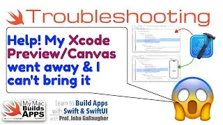 Быстрое устранение неполадок: верните холст предварительного просмотра Xcode
