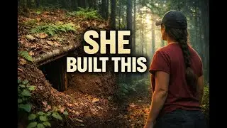 She Built a Hidden Underground Shelter Alone | Silent ASMR Survival