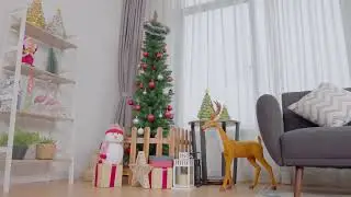 Costway 5' / 6' / 7' / 8' / 9' PVC Artificial Slim Pencil Christmas Tree