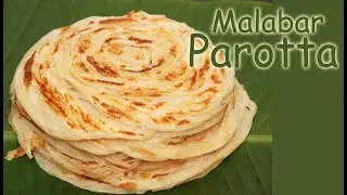 Malabar parotta|Kerala Porotta|Flaky Ribbon Pancake|Layered Flat Bread|How to make Homemade parotta|