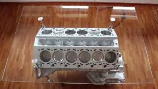 V12 Motortisch - BMW 750i M73 / coffee table engine block