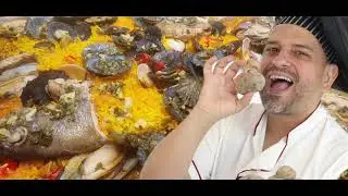 Arroz con lapas y pescado fresco