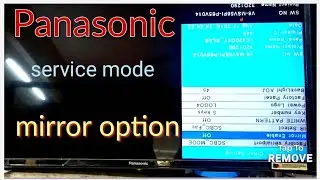 Panasonic LED TV Enter Service mode and 