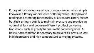 Rotary Airlock Valve manufacturer | Rotary Airlock Valve Suppliers | Basuri Enterprises