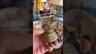 It's an antique brass oil lantern. The wickunscrews and then you fill with oil. #antiques #vintage