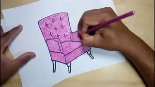 How to draw a chair step by step
