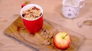 Apple crumble microwave mug cake recipe