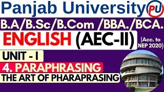 Paraphrasing in English | The Art of Paraphrasing | BA Sem 2 AEC English | AEC English 2nd Semester