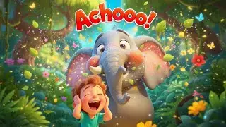 Funny Sneezing Elephant 🦣| 3D Kids Cartoon Song | Fun Jungle Animation 