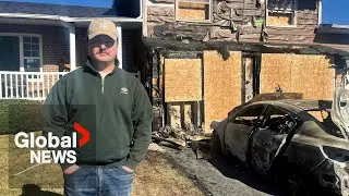 New Brunswick home &ldquo;like a war zone&rdquo;, alleged bank robber breaks in, sets fire